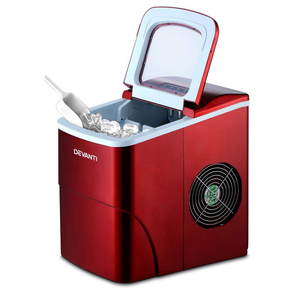 DEVANTi Portable Ice Cube Maker Machine 2L Home Bar Benchtop Easy