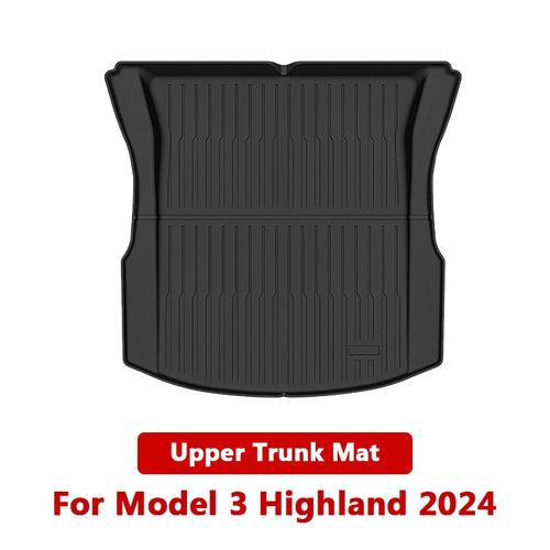 For Tesla Model 3 Highland 2024 Front and Back Trunk Mat TPE Carpet