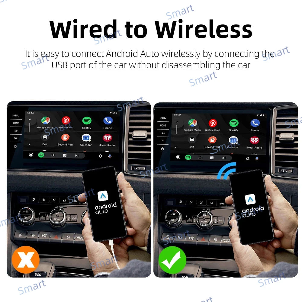 New Upgrade Mini Android Auto Adapter for Wired Android Auto Car Smart
