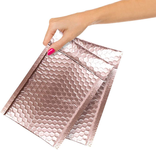 Rose Gold Bubble Mailers Pack of 100 Poly Bubble Mailers 9.5x13.5 inch