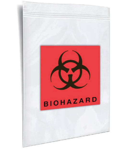 PUREVACY Biohazard Bags 3 x 5. Pack of 1000 Zipper Bags 3x5 Clear